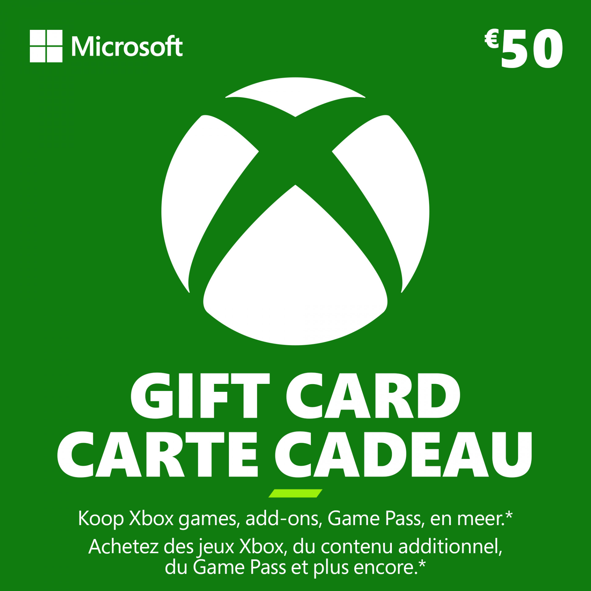 Xbox Live Gift Card 50 Euro (digitaal)