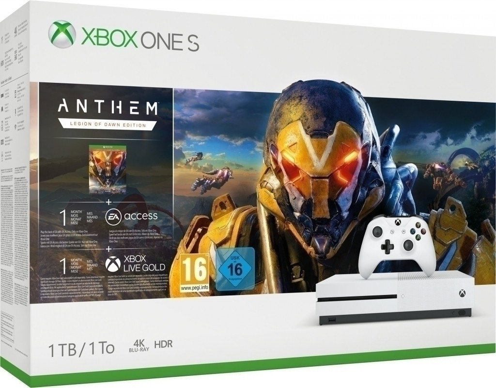 Microsoft Xbox One S 1 Tb Anthem Bundel microsoft kopen in de aanbieding
