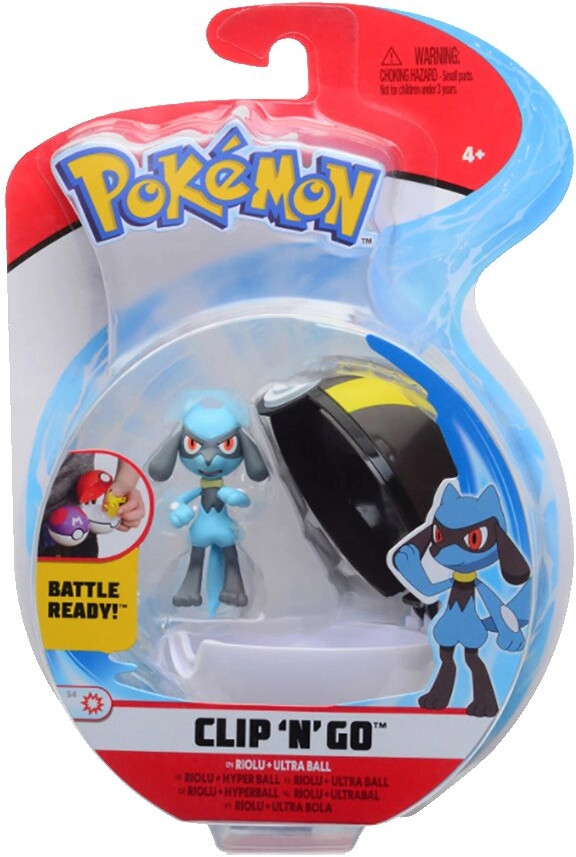Pokemon Figure - Riolu + Ultra Ball (Clip 'n' Go)