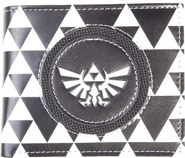 Nintendo - Zelda Black & White All Over Men's Bifold Wallet 1