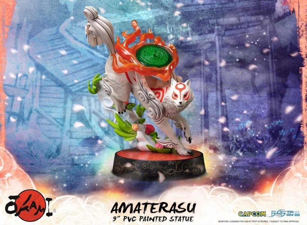 Okami Amaterasu 9 inch PVC Painted Statue