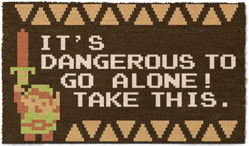 The Legend of Zelda - Dangerous to go Alone Doormat