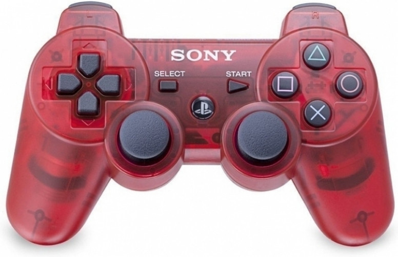 Image of Sony Wireless Dual Shock 3 Controller (Clear Red)