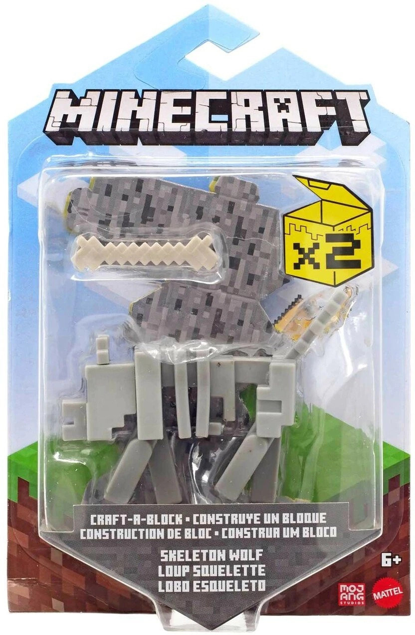 Minecraft Craft-a-Block Figure - Skeleton Wolf