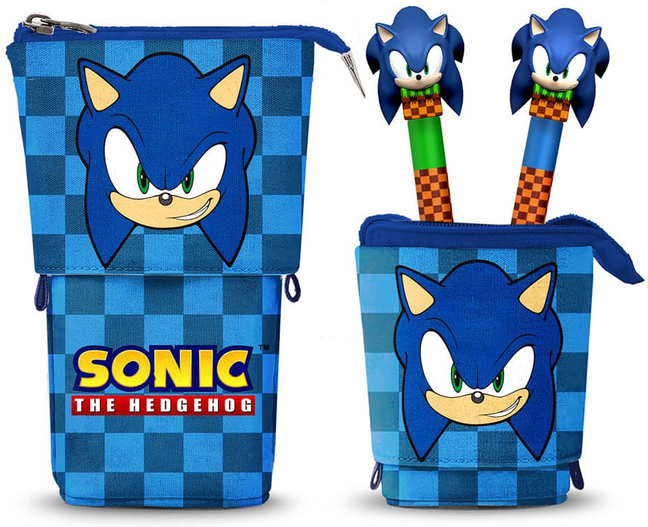 Sonic the Hedgehog Pop Up Pencil with 2 Erasable Gel Pens - Sonic the Hedgehog afbeelding