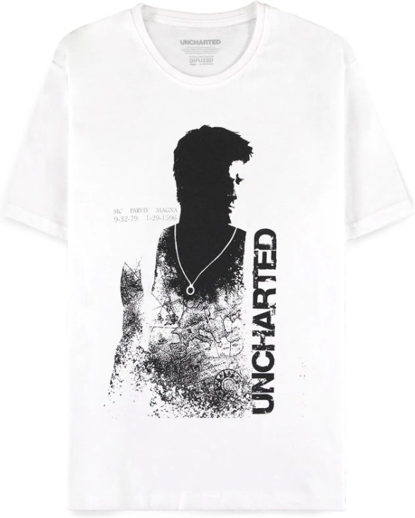 Uncharted Heren Tshirt -M- Nathan Drake Wit