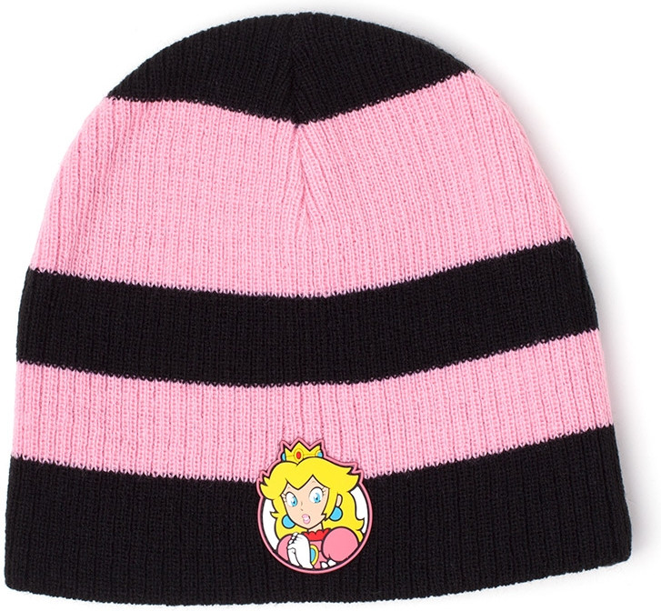 Difuzedbioworld Nintendo Princess Peach Striped Beanie difuzedbioworld kopen in de aanbieding