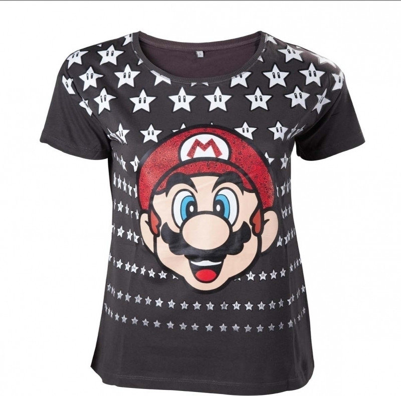 Image of Nintendo - Mario with Stars Female T-shirt