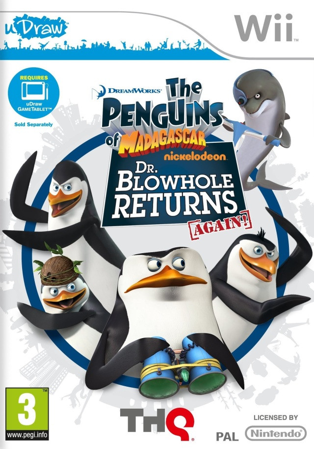 Image of De Pinguins van Madagascar Dr. Blowhole keert weer Terug (uDraw) Wii