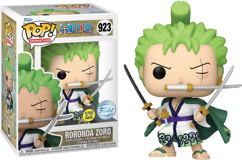 Funko Pop! Animation: Onepiece - Roronoa Zoro #923 GITD Special Edition Exclusive