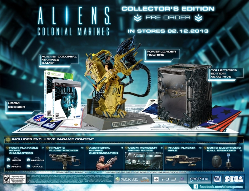 SEGA Aliens Colonial Marines Collectors Edition