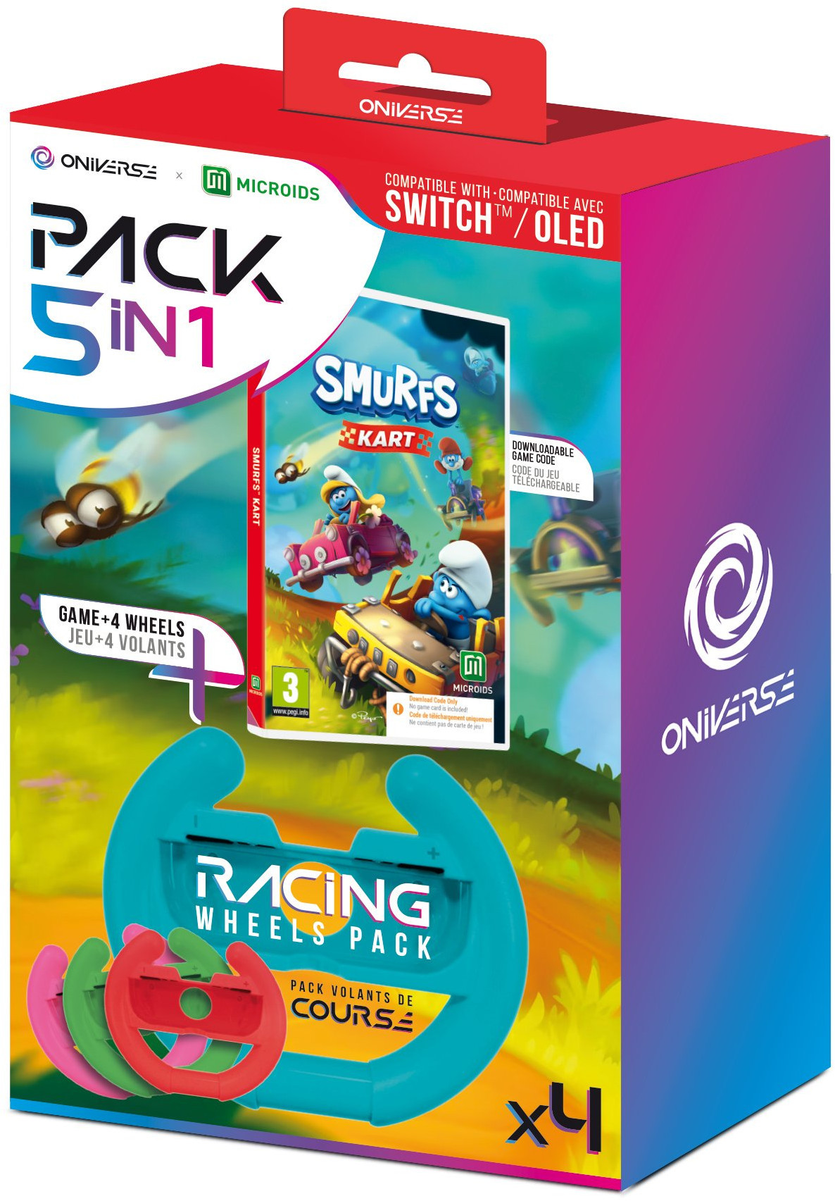 Oniverse 4 wheels (5-in-1 Pack) + Smurfs Kart (Code in Box)