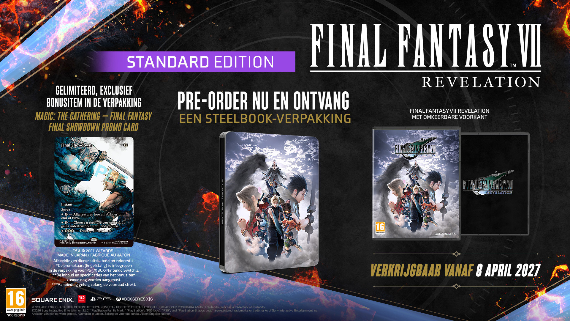 Square Enix Final Fantasy VII Revelation + Magic Card Edition & Steelbook