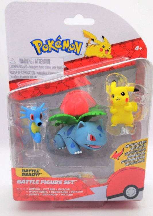 Pokemon Battle Figure Pack - Ivysaur, Horsea & Pikachu