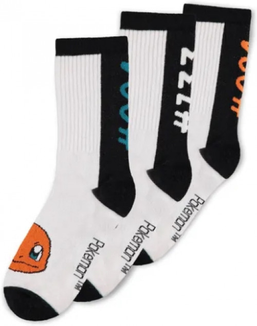 Pokémon - White Sport Socks (3Pack)