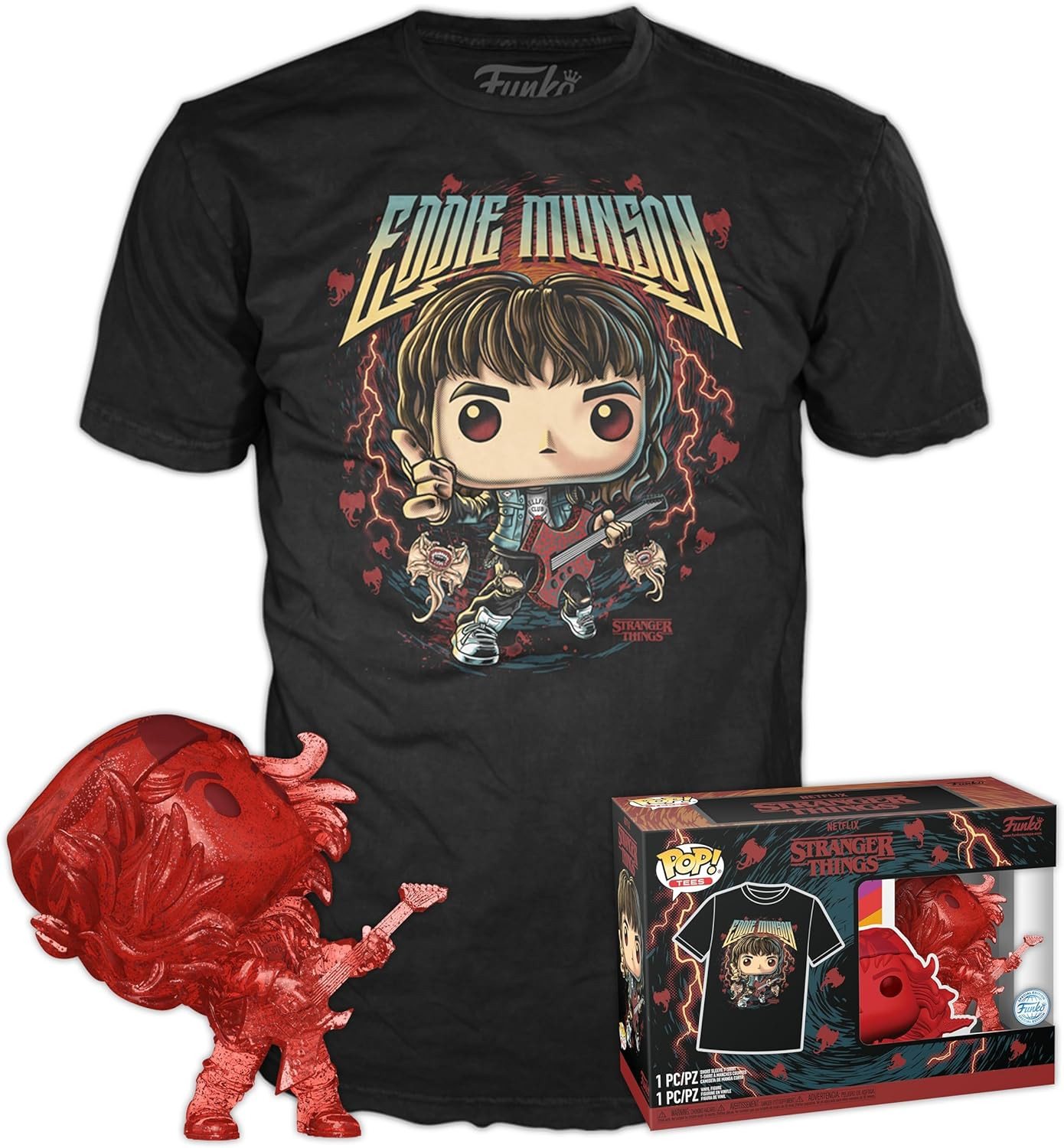 Stranger Things Funko Pop! Tees & Vinyl - Eddie Munson