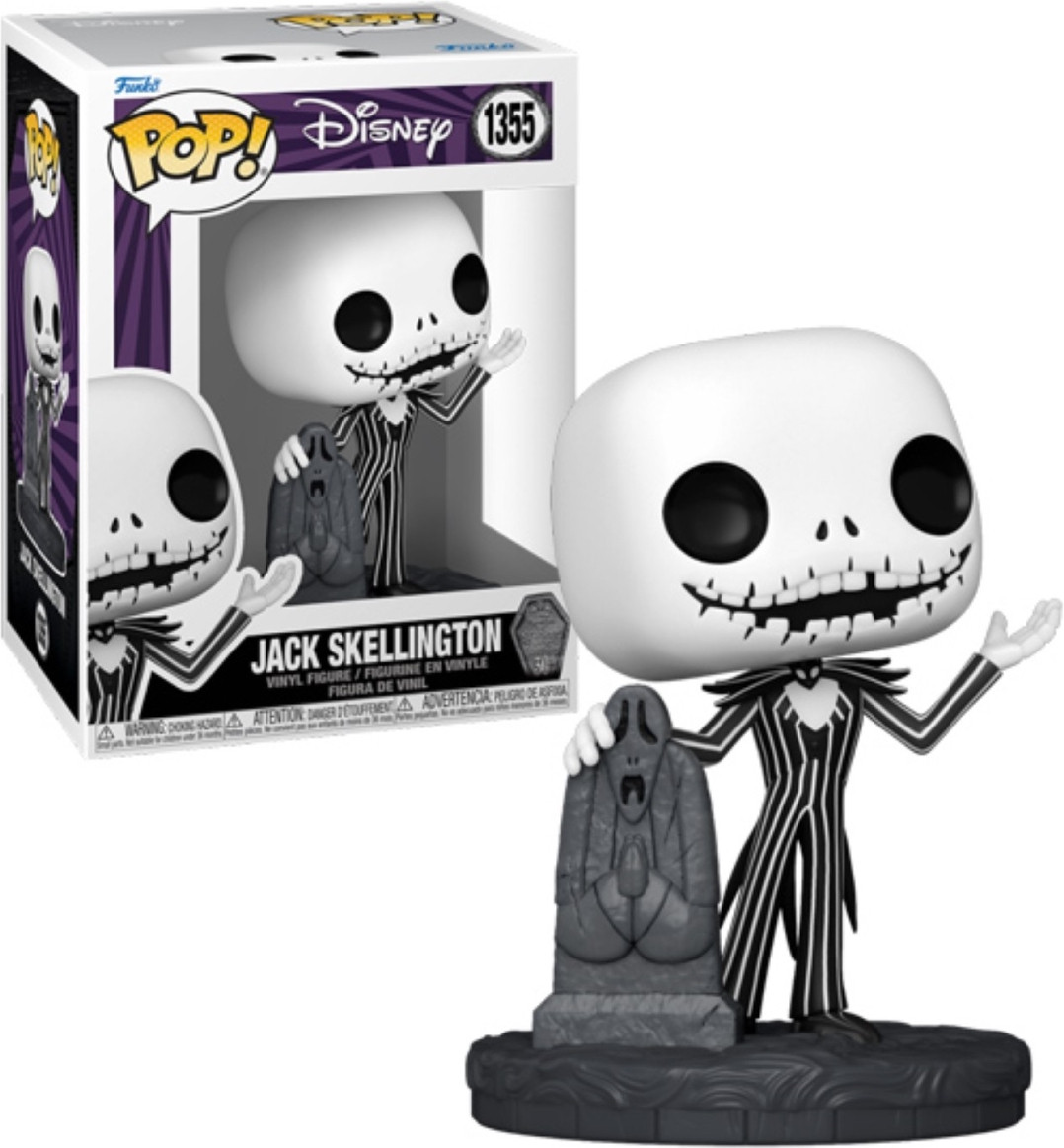 The Nightmare Before Christmas 30th Anniversary Funko Pop Vinyl: Jack with Gravestone afbeelding