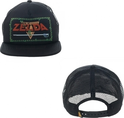 Image of Zelda Game Logo Black Trucker Cap