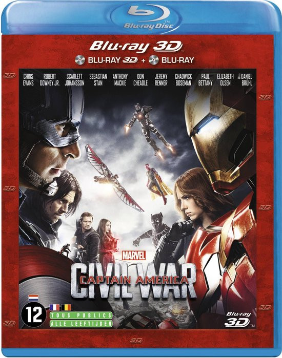 Captain America Civil War (3D + 2D Blu-ray)