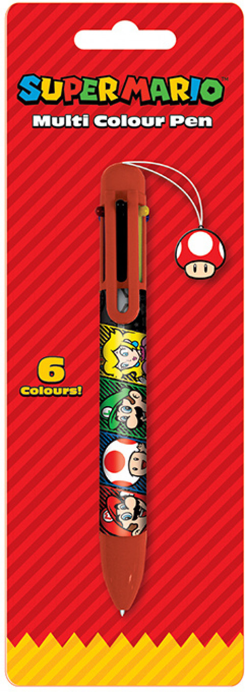 Super Mario Bross 6-kleurige balpen