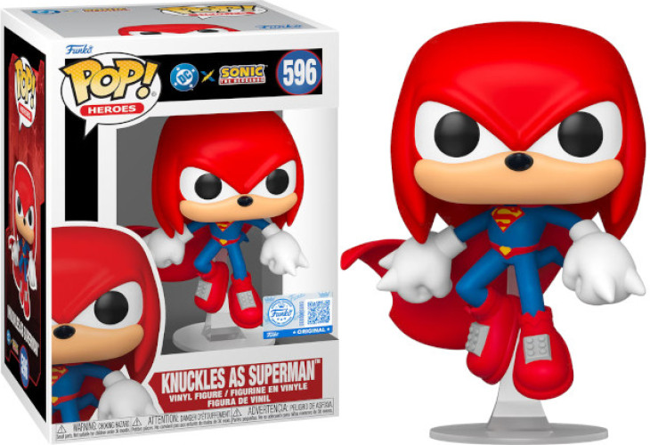 DC x Sonic the Hedgehog Funko Pop Vinyl: Knuckles (Superman) afbeelding