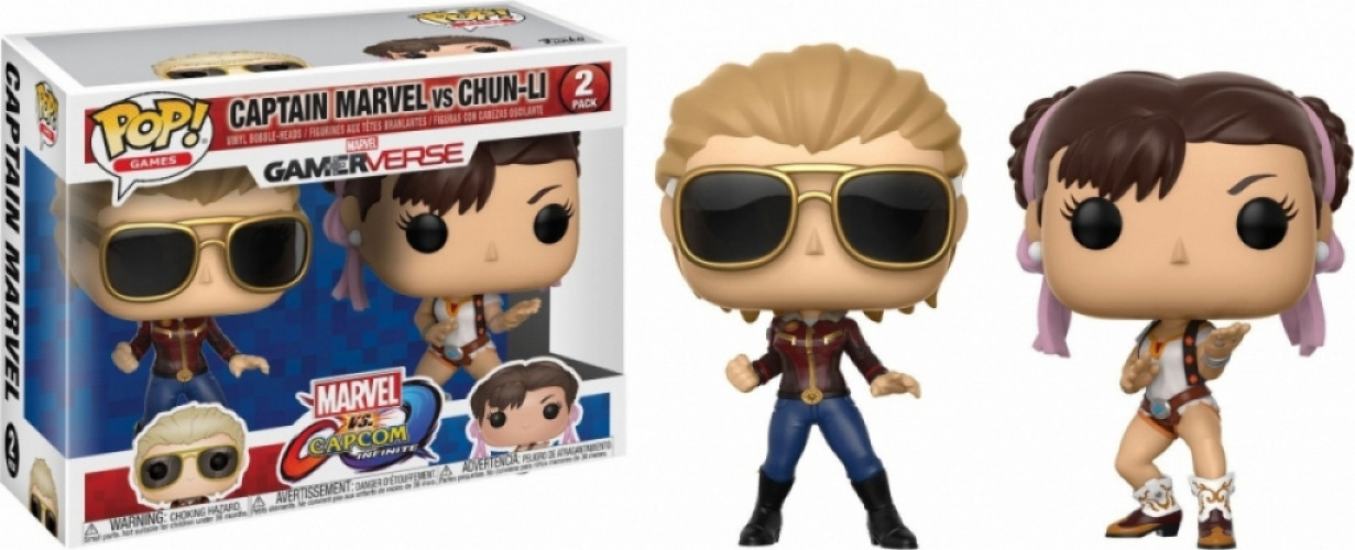 Marvel vs Capcom Infinite Pop Vinyl Captain Marvel vs Chun-Li Double Pack