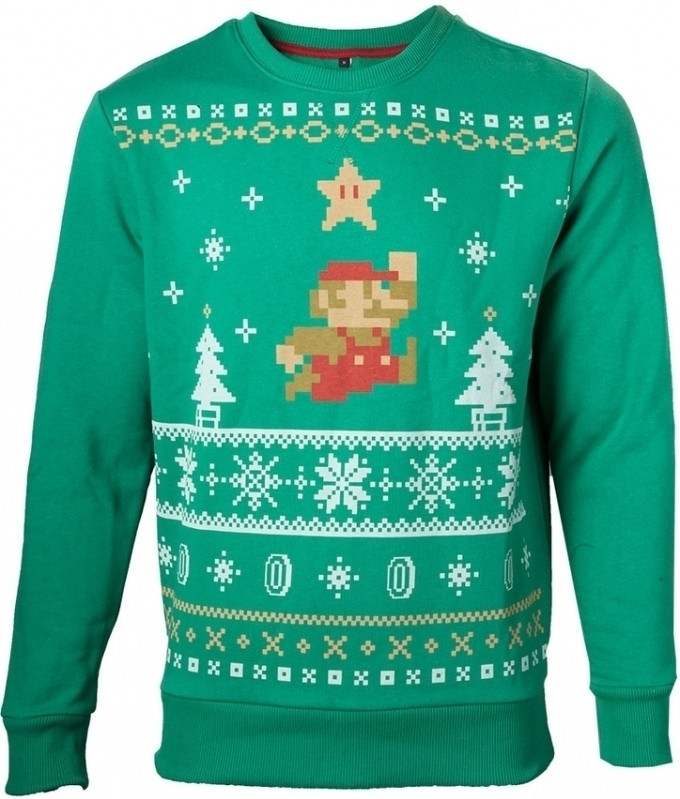 Image of Nintendo Christmas Sweater Green