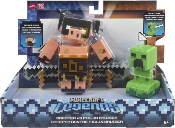 Minecraft Legends 2 Pack - Creeper vs Piglin Bruiser afbeelding