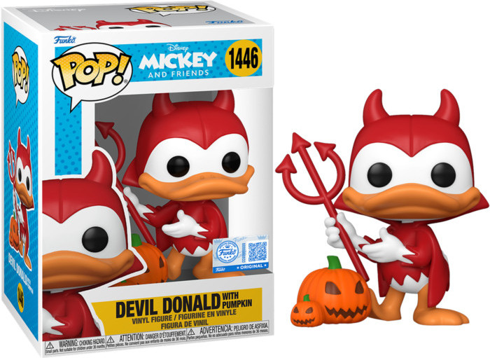 Disney Mickey and Friends Funko Pop Vinyl: Devil Donald with Pumpkin afbeelding