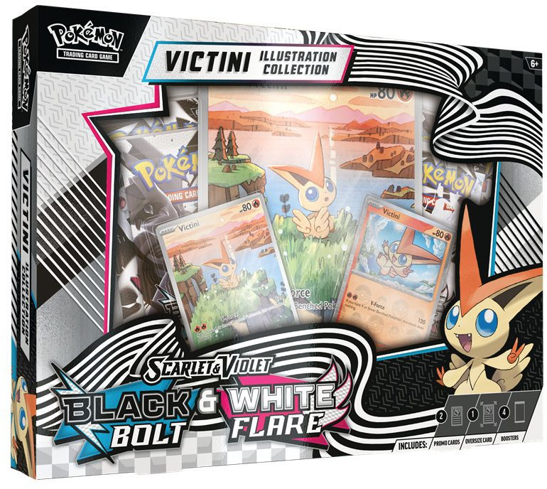 The Pokemon Company Pokemon TCG Scarlet & Violet - Black Bolt & White Flare Illustration Collection - Victini