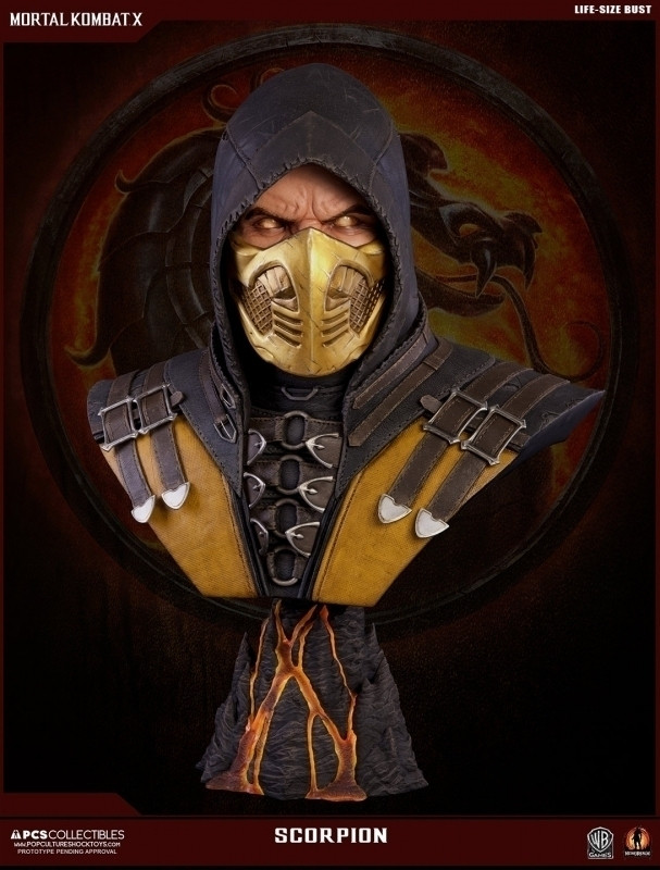 Pop Culture Shock Mortal Kombat X Scorpion Life Sized Bust pop culture shock kopen in de aanbieding Pop Culture Shock Mortal Kombat X Scorpion Life Sized Bust pop culture shock kopen in de aanbieding