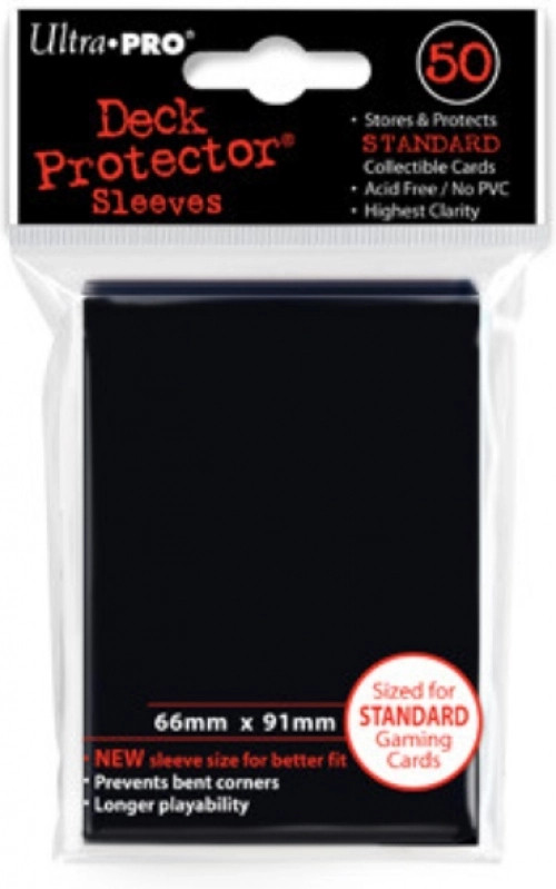 Ultra Pro - Deck Protector Sleeves Zwart (Gloss) (50 stuks)
