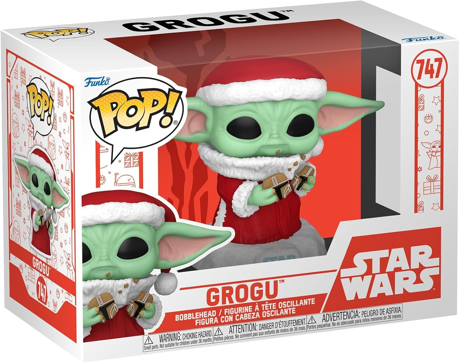 Star Wars The Mandalorian Funko Pop Vinyl Grogu Holiday