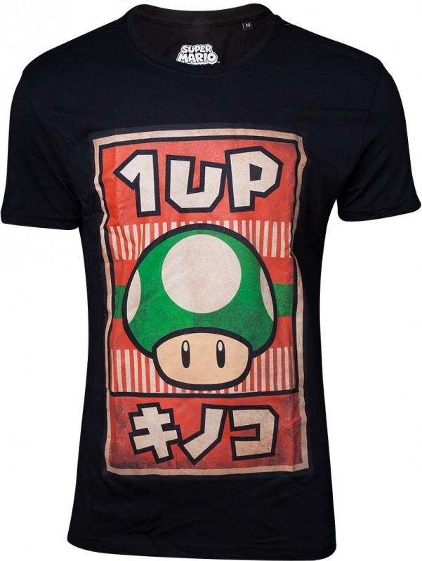 NINTENDO - T-Shirt - Propaganda Poster - 1-UP Mushroom (XL)