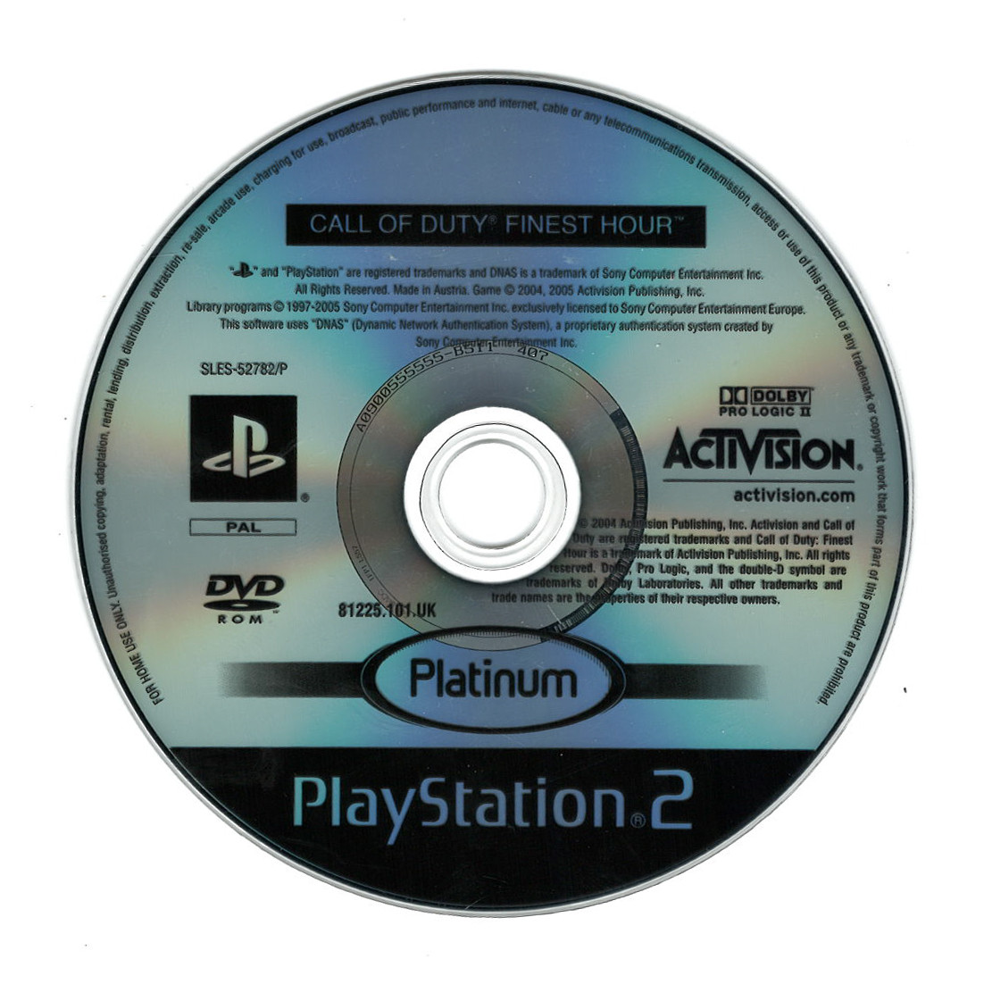 Call of Duty Finest Hour (platinum) (losse disc)