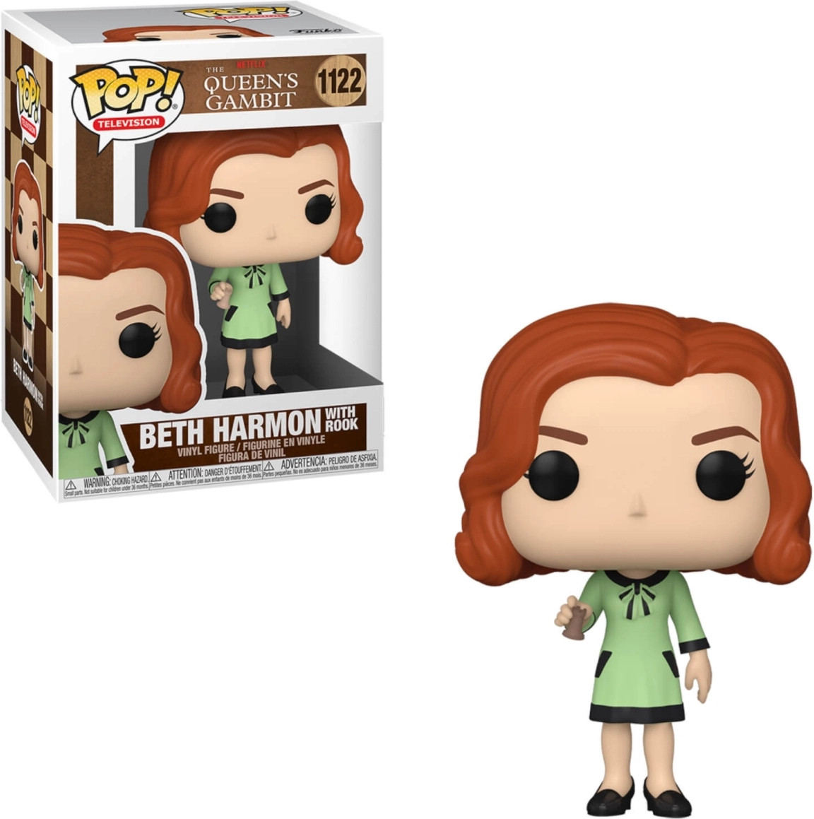 The Queen's Gambit Pop Vinyl Beth Harmon with Rook