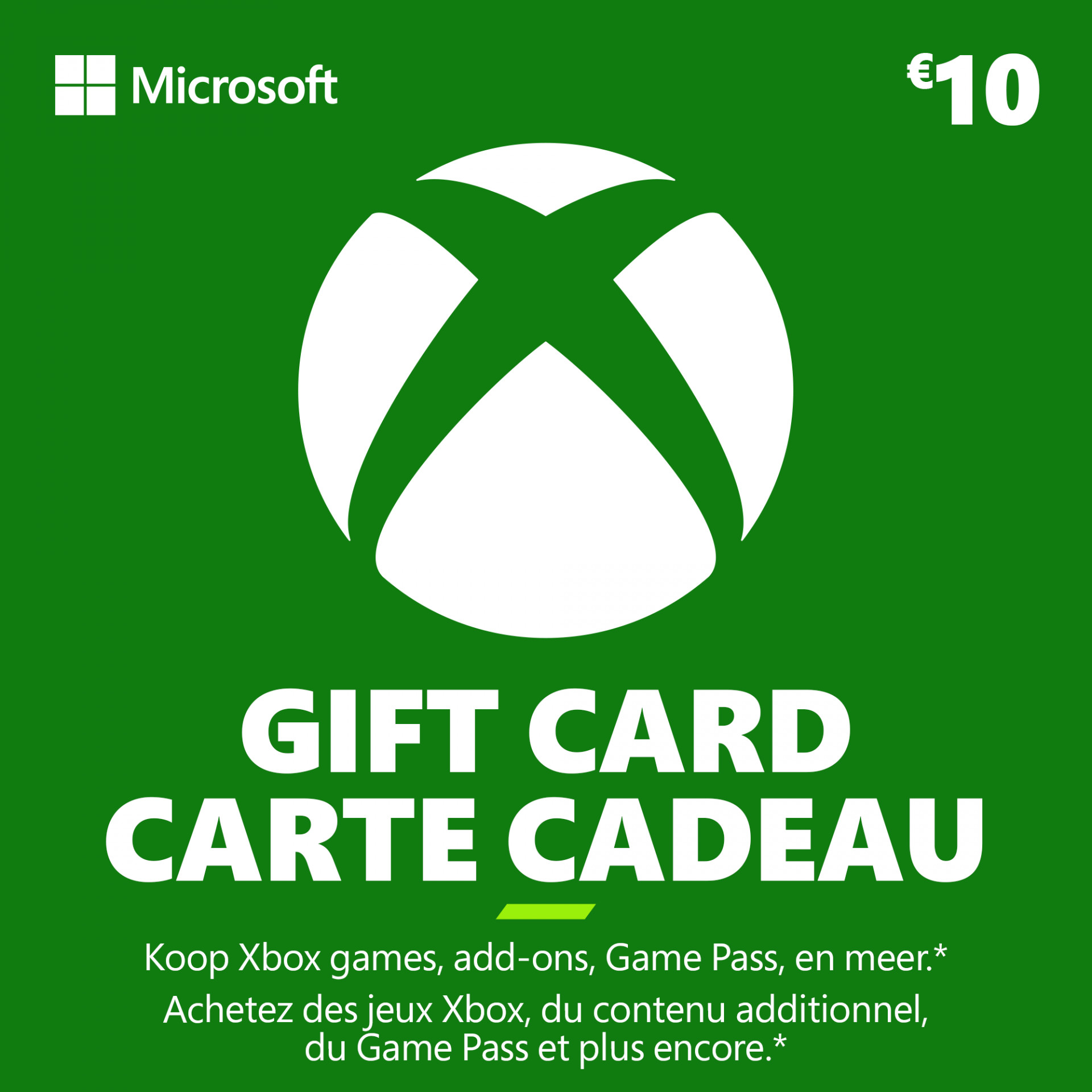 Xbox Live Gift Card 10 Euro (digitaal)