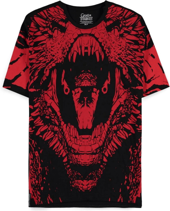 Game Of Thrones Heren Tshirt -S- House Targaryen - House Of The Dragon Zwart/Rood