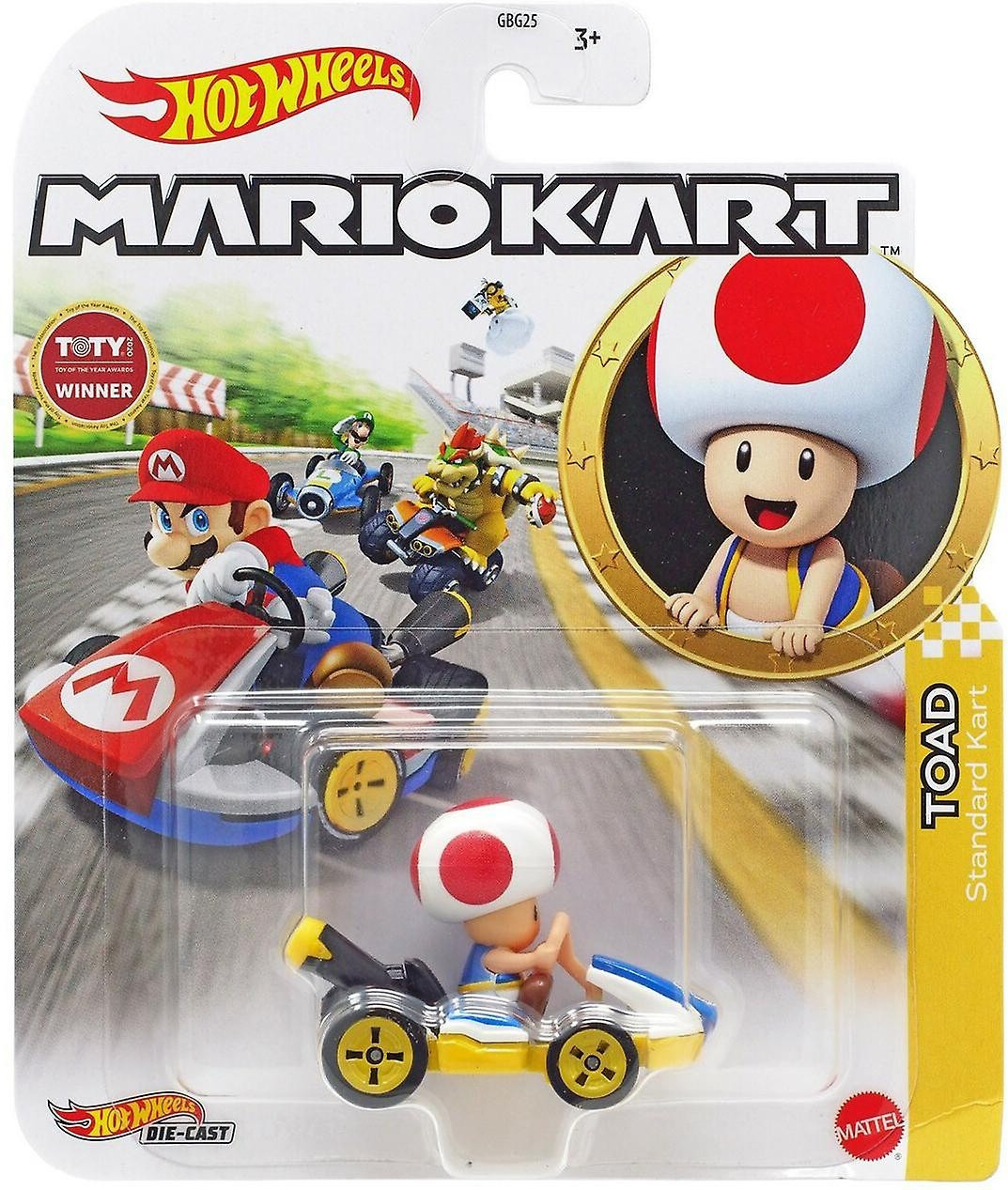 Hot Wheels Mario Kart - Toad Standard Kart afbeelding