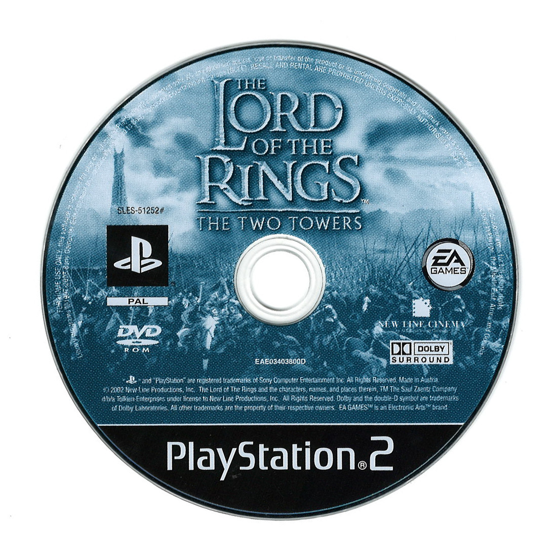 The Lord of the Rings The Two Towers (losse disc)