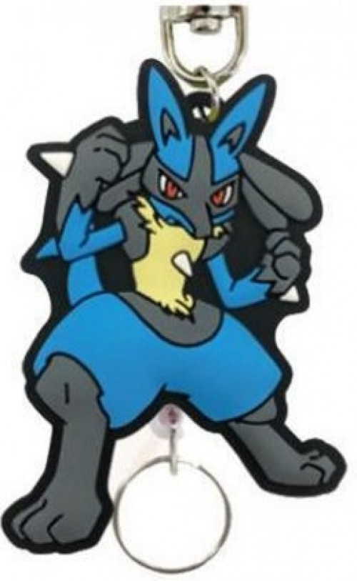 Pokemon Rubber Reel Keychain - Lucario