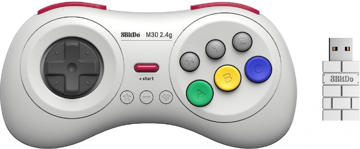 8Bitdo M30 2.4G Wireless Gamepad - White