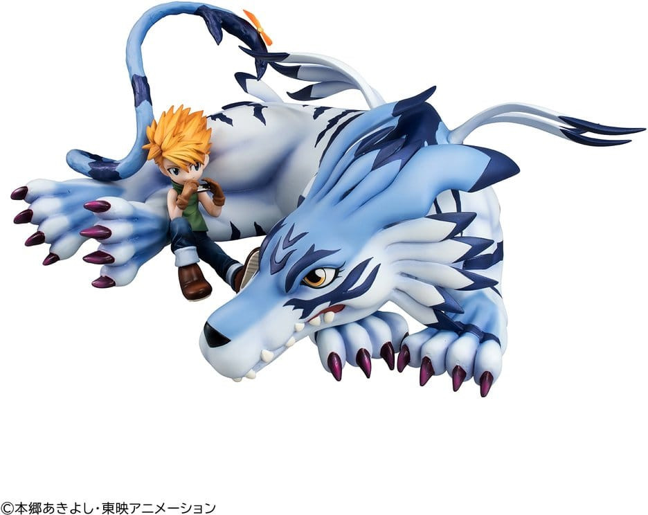 Megahouse Digimon Adventure - G.E.M. Series Figure - Garurumon & Ishida Yamato