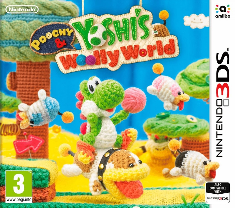 Image of Nintendo Poochy + Yoshi Woolly World 3DS