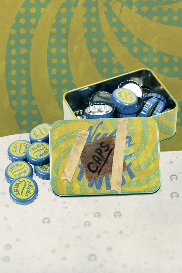 Fallout Bottle Caps Series - Nuka Twist with Collectible Tin afbeelding