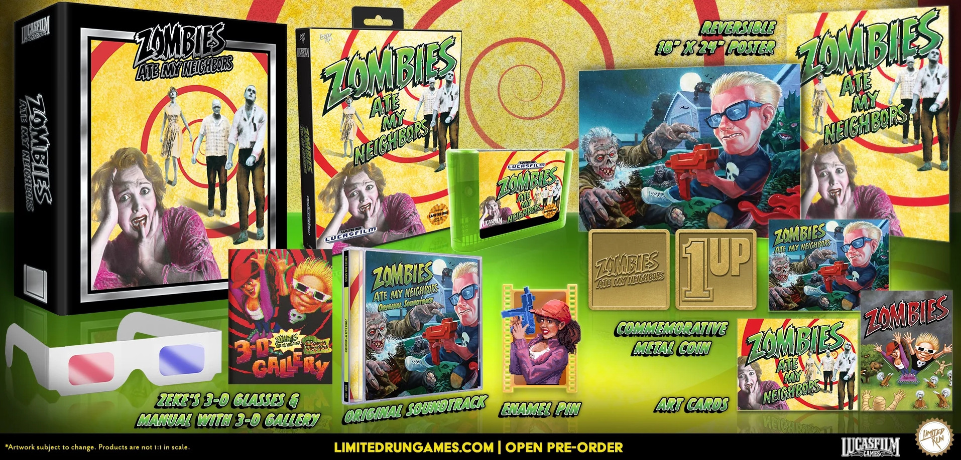 Zombies Ate My Neighbors Retro Collection Black Cartridge Edition (Limited Run Games)