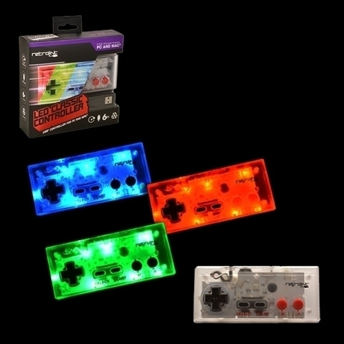 Image of NES Style USB Controller (Blue/Red/Green LED)