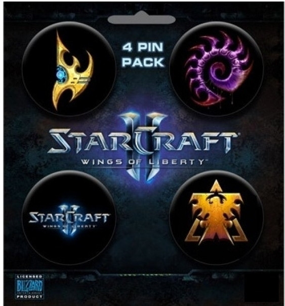 Image of Starcraft II Button 4-pack