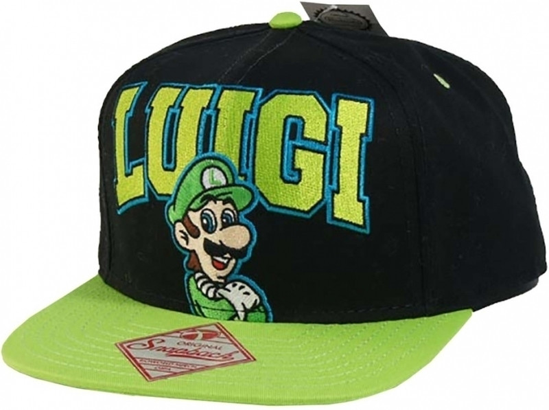 Image of Nintendo - Black/Green Snap Back Cap Luigi