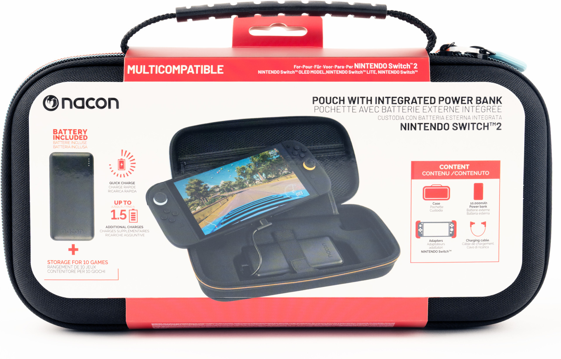 Nacon Charging Pouch with Battery (Black)